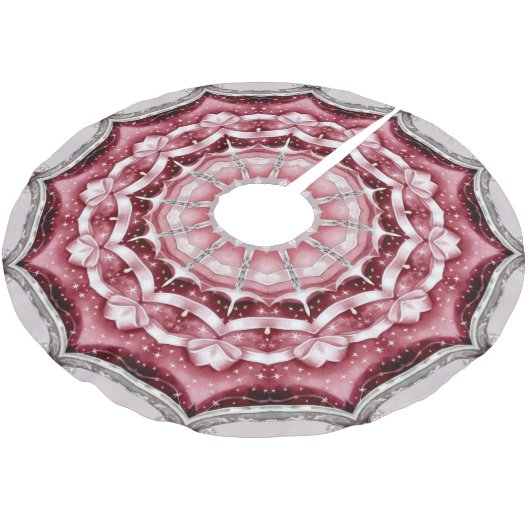 Roze Decoratieve Kerstvakantie Tree Rok Kerstboom Rok (Gekanteld)