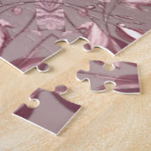 Roze decoratieve legpuzzel (Zijkant)