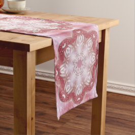 Roze decoratieve tabellooppas medium tafelloper