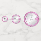 Roze Decoratieve Tafel Confetti (Achterkanten)