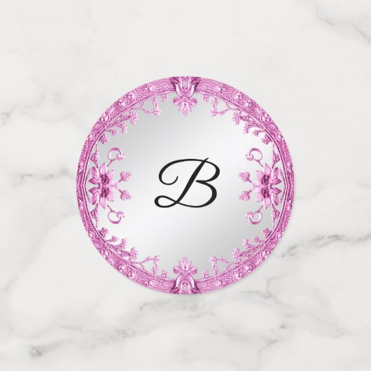 Roze Decoratieve Tafel Confetti (Kleine voorkant)