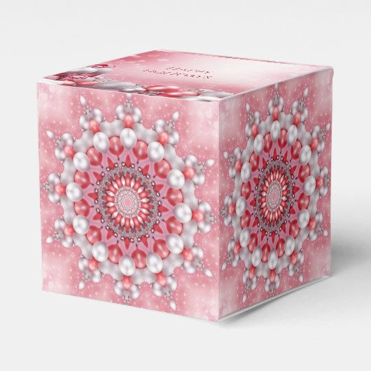 Roze Decoratieve Vakantie Cadeaubox Bedankdoosjes (Voorkant Zijde)