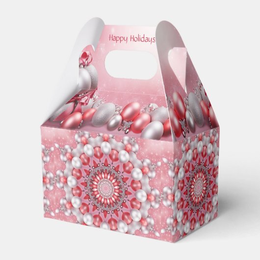 Roze Decoratieve Vakantie Cadeaubox Bedankdoosjes (Voorkant Zijde)