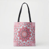 Roze decoratieve vakantie Canvas tas (Voorkant)