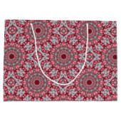 Roze Decoratieve Vakantie Gift Bag Groot Cadeauzakje (Achterkant)