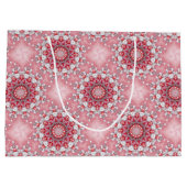 Roze Decoratieve Vakantie Gift Bag Groot Cadeauzakje (Achterkant)