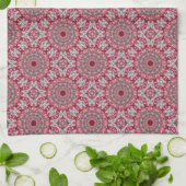 Roze Decoratieve Vakantie Keuken Handdoek (Gevouwen)