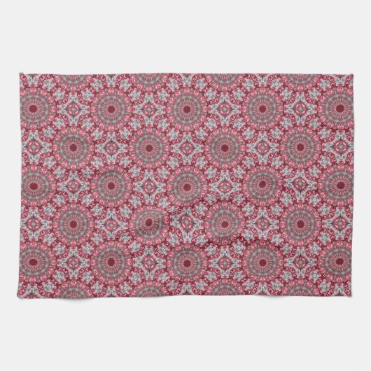 Roze Decoratieve Vakantie Keuken Handdoek (Horizontaal)