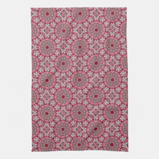 Roze Decoratieve Vakantie Keuken Handdoek (Verticaal)
