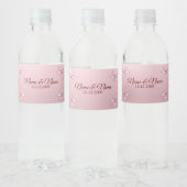 Roze decoratieve waterflesetiket waterfles etiket (Flessen)