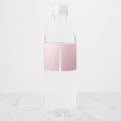 Roze decoratieve waterflesetiket waterfles etiket (Achterkant)