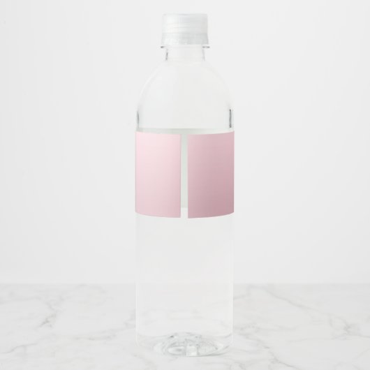 Roze decoratieve waterflesetiket waterfles etiket (Achterkant)