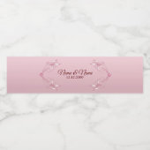 Roze decoratieve waterflesetiket waterfles etiket (Enkel label)