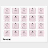 Roze Deeg Sticker Voor Ambachtelijke Bakkerij (Vel)