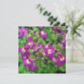 Roze Deep Pink Snapdragon Floral Art Note Kaart (Staand voorkant)