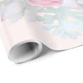 Roze deer Antlers bloemen Succulent Garden Cadeaupapier (Rol Hoek)