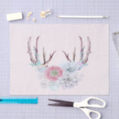 Roze deer Antlers bloemen Succulent Garden Tissuepapier (Craft)