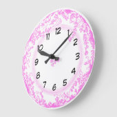   roze delft bord klok (Hoek)