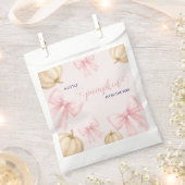 Roze delicate boog Pompoen Baby shower Bedankzakje (Geknipt)