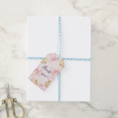 Roze delicate boog Pompoen Baby shower Cadeaulabel (Met Touw)