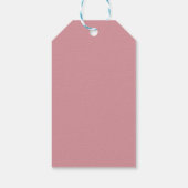 Roze delicate boog Pompoen Baby shower Cadeaulabel (Achterkant)