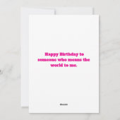 Roze Delicate Happy Birthday Digitale Kaart (Achterkant)