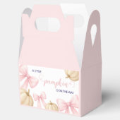 Roze delicate strik Roze Baby Shower Bedankdoosjes (Geopend)