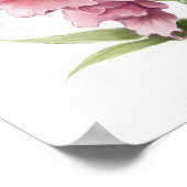 Roze Delphinium Bloemenkunst Print Poster (Hoek)