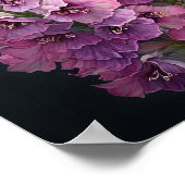 Roze Delphinium Bloemenkunst Print Poster (Hoek)