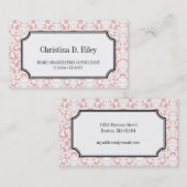 Roze demask border lijst consultant professional visitekaartje (Voorkant / Achterkant)