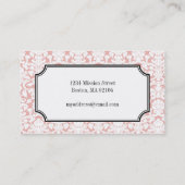 Roze demask border lijst consultant professional visitekaartje (Achterkant)