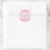  roze demask return address label (Tas)