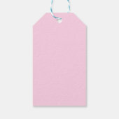 Roze denim Baby shower voetenprint Cadeaulabel (Achterkant)