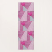 Roze denim en grijze patchwork met hart yogamat (Achterkant)