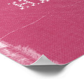 Roze denim Fitness Citaat om te geloven Poster (Hoek)