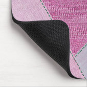 Roze Denim-hart met Muismat Citaat (Hoek)