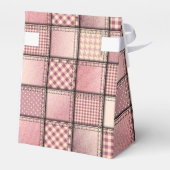 Roze Denim-stalen Tent Favor Box Bedankdoosjes (Achterkant)