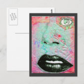 "Roze denken" Briefkaart (Voorkant / Achterkant)