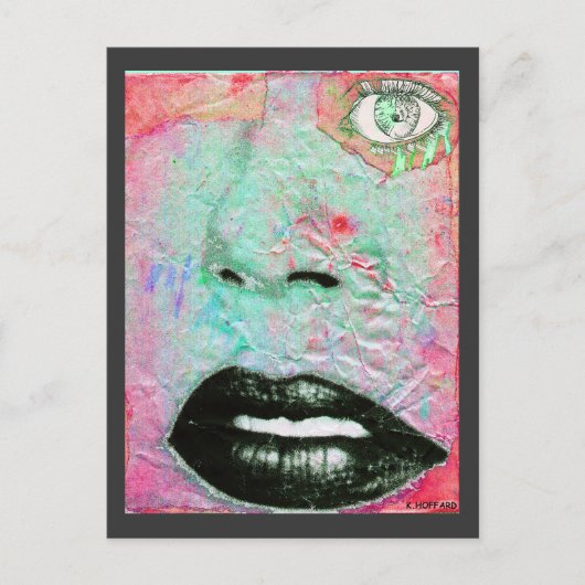 "Roze denken" Briefkaart (Voorkant)