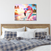 ROZE DENKER - Flamingo ROZE Canvas Afdruk (Insitu (Slaapkamer))