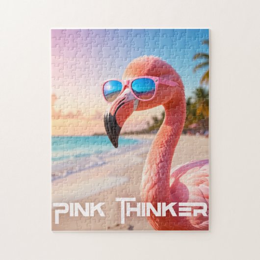 ROZE DENKER Flamingo Roze Legpuzzel (Verticaal)
