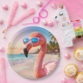 ROZE DENKER Flamingo Roze Papieren Bordje (Feest)