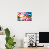 ROZE DENKER - Flamingo ROZE Poster (Thuiskantoor)