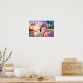 ROZE DENKER - Flamingo ROZE Poster (Keuken)