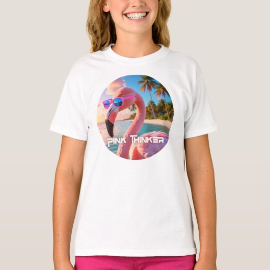 ROZE DENKER - Flamingo ROZE T-shirt (Voorkant)