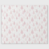 Roze dennenbomen cadeaupapier (Vlak)