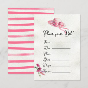 Roze Derby Pet Vrijgezellenfeest Wedden Kaarten