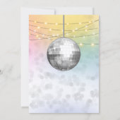 Roze Desco Party Birthday Uitnodiging (Achterkant)