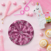 ROZE DESIGN WERVELING PAPIEREN BORDJE (Feest)