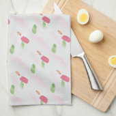 Roze Designer Towel Theedoek (Quarter Fold)